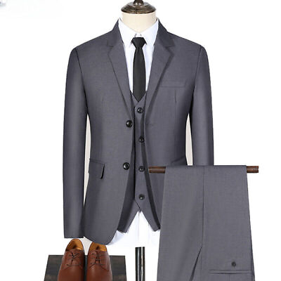 #ad Men Business Suits 3 Pieces Sets BlazersJackets VestPants Formal Costume New $85.67