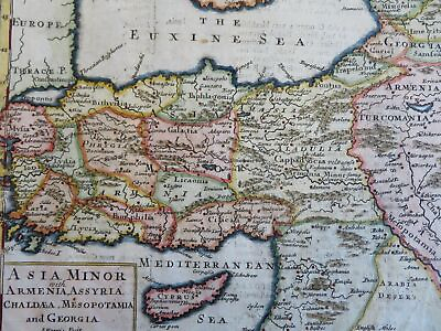 #ad Asia Minor Anatolia Assyria Armenia Chaldea Mesopotamia Georgia 1709 Moll map $168.30