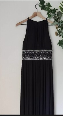 #ad JS Boutique High Neck Embellished Maxi Dress Size 4. J $29.99