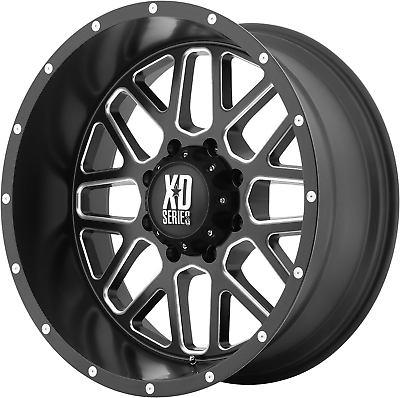 #ad Series by KMC Wheels 820 Grenade Satin Black Wheel with Milled Spokes 20X10quot; 8X $475.99