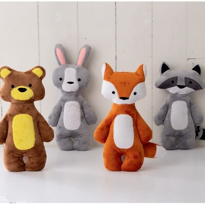 #ad Simplicity 9414 🦋 Sewing Pattern Stuffed Animal Bunny Bear Fox Raccoon 14quot; 16quot; $12.39