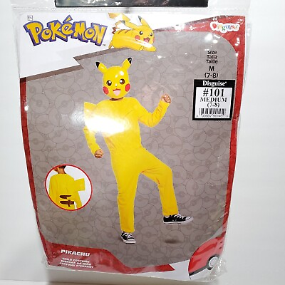 #ad Pokemon Pikachu Classic Halloween Child Costume Medium 7 8 Disguise $18.88