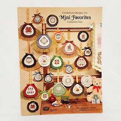 #ad Mini Favorites Two Cross Stitch Pattern Leaflet Book Canterbury Designs 1984 $14.99