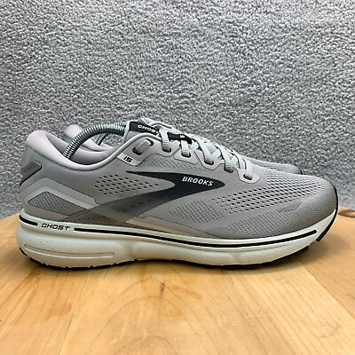 #ad Brooks Ghost 15 Mens Size 10.5 Wide 2E Shoes Athletic Running Sneakers Grey $79.00