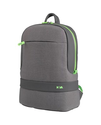 #ad Grey Nava Italy Computer Bag Easy Break Lightweight Backpack NEW $95.00