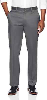 #ad Buttoned Down Mens Relaxed Fit Flat Front Non Iron Dress Chino Pant Dark Grey $7.99