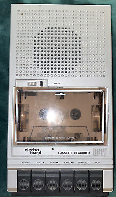 #ad Rare Portable Cassette Tape Recorder Electro Brand ElectroBrand Model 7722 Rem $40.00