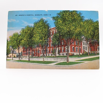 #ad St. Joseph#x27;s Hospital Mankato Minnesota MN Linen Postcard Posted 1951 $4.49