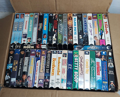 #ad Vintage Lot of 40 VHS Tapes Drama Comedy Action Kids Family Sci Fi $18.94