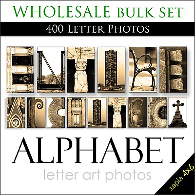#ad Wholesale Art Letter Art Alphabet Photos Bulk Set. Qty 400. Size 4quot;x6quot; ea. Sepia $149.99