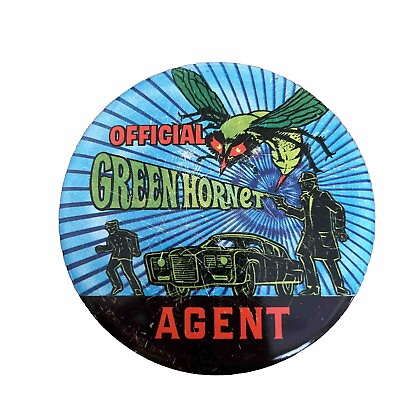 #ad Vintage 1966 OFFICIAL GREEN HORNET AGENT Button Kato Bruce Lee $9.99