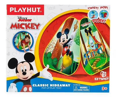 #ad Mickey Mouse Disney Junior Funhouse Kids Toy Hideaway Pop Up Play Tent Playhut $19.95