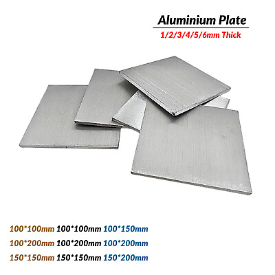 #ad Aluminium Sheet Plate 1mm 2 3 4 5 6mm Thick Metal Aluminium Plate Multiple Sizes $19.09