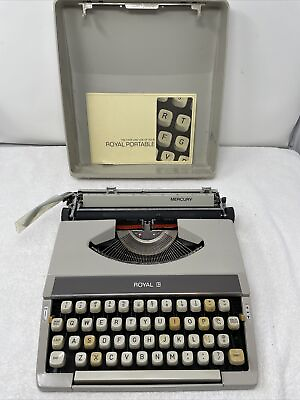 #ad Vintage Royal Mercury Manual Typewriter Portable W CasePaperwork FOR PARTS $69.99