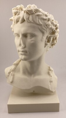 #ad ROMAN SCULPTURE AUGUSTUS CROWNED 8.6 INCH 225 MM MUSEUM REPRODUCTION $39.95
