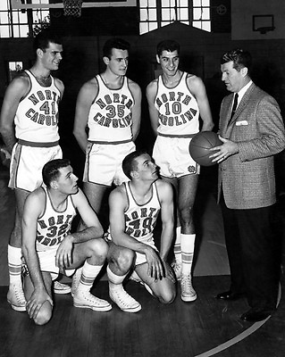#ad 1957 North Carolina Tar Heels FRANK MCGUIRE Glossy 8x10 Photo NCAA CHAMPIONS $5.49