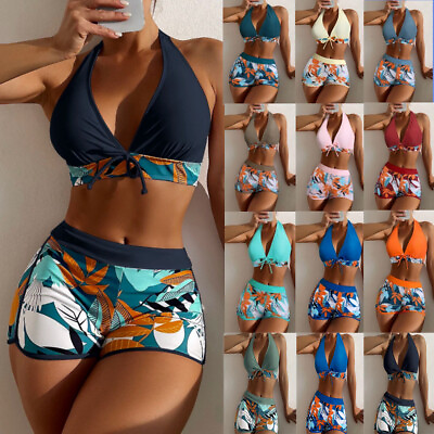 #ad #ad Women Swimsuit Push Up Swimwear Ladies Wire free Surfing Bathing Suit Bikini Set $15.99