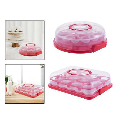 #ad Cake Carrier with Lid Portable Cake Carrying Case for Picnic Dishes Cookies $23.08