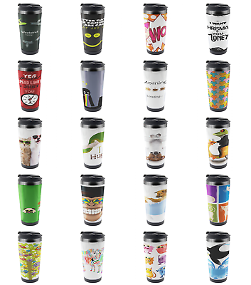 #ad Ambesonne Funny Travel Mug Steel Thermal Cup 16 oz $24.99