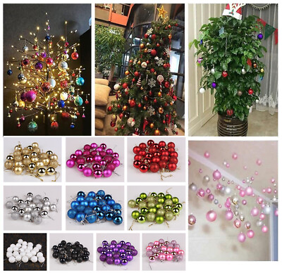 #ad Christmas Tree Ornaments Hanging Balls Xmas Decorations Baubles Shatterproof $5.99