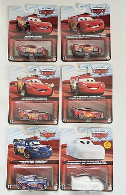 #ad Disney Pixar Cars LIGHTNING McQUEEN Diecast 6 Different Lot New on Card 2024 $38.99
