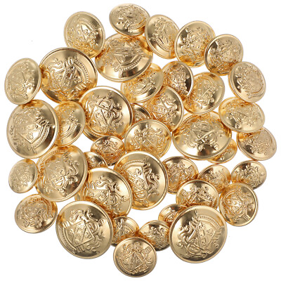#ad 40pcs Sewing Buttons Gold Buttons Blazer Metal Sewing Button Metal Suit Button $8.25