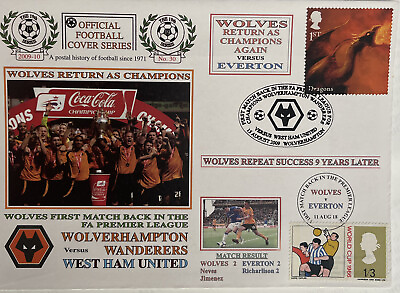 #ad Wolverhampton Wanderers v Everton 11th Aug 2018 Dawn First Day Cover GBP 11.95