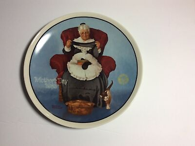 #ad Norman Rockwell Collectors Plate Mothers Day “Mending Time” Pre owned $10.00
