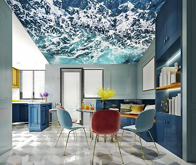 #ad 3D Ocean Sea Waves NA3481 Ceiling WallPaper Murals Wall Print Decal AJ US Fay $36.99