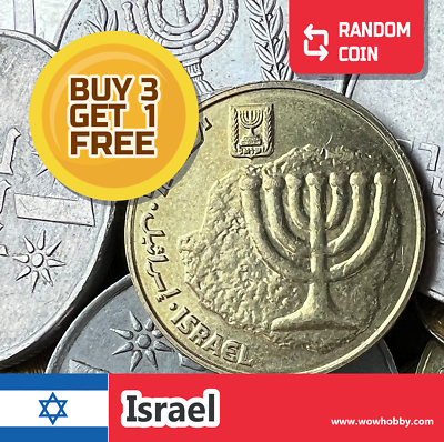 #ad Israel Coin 1 Random Collectible Old Israeli Coin for Coin Collecting $0.99