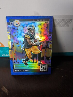 #ad 2017 Donruss Optic Football Le’Veon Bell #15 Blue Prizm 149 Steelers Jets SP $2.99