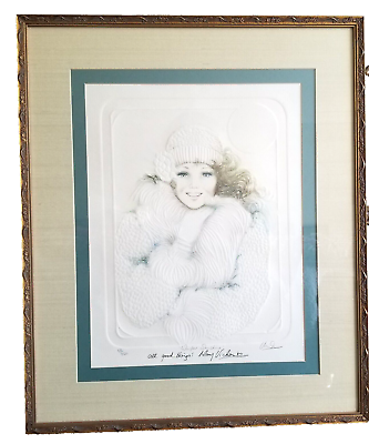 #ad Vintage Mary Vickers Lithograph quot; Winter Sunshinequot; Double signed numbered Women $460.00