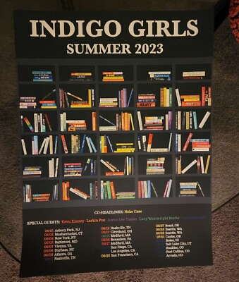#ad INDIGO GIRLS POSTER * 2023 SUMMER TOUR BANNED BOOKS LIBRARY BOOK LBGTQ PRIDE $550.00