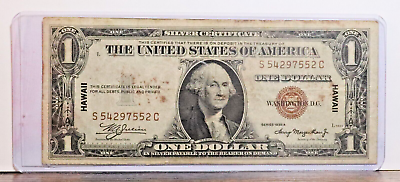 #ad 1935 A $1 Hawaii Silver Certificate $78.10
