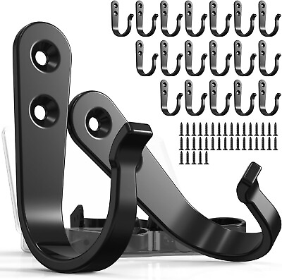 #ad 20PCS Wall Hooks for hanging Metal Wall Hooks for Coats Coat hooks for Wall $13.25