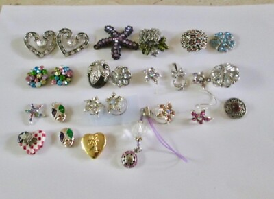#ad GRAB BAG OF MISC CRYSTAL CHARMS BUTTONSJEWELRYCRAFTS $12.00