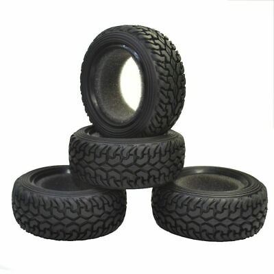 #ad 4X Truck Soft Tire Rim RC Tires For Kyosho Traxxas HSP 1.9#x27;#x27; Black Tyres 1 10 $15.99
