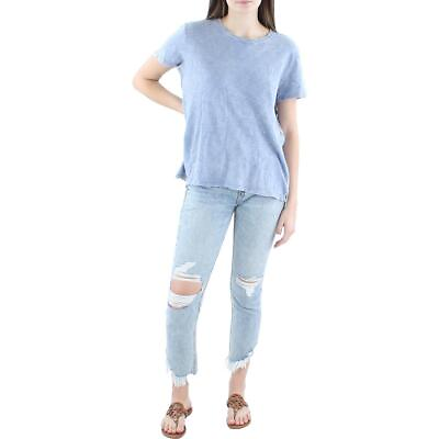 #ad ATM Womens Blue Cotton Crewneck Tee T Shirt Top XL BHFO 1738 $16.99