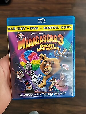 #ad Madagascar 3: Europe#x27;s Most Wanted Blu ray DVD Combo Digital Copy DVDs $7.99