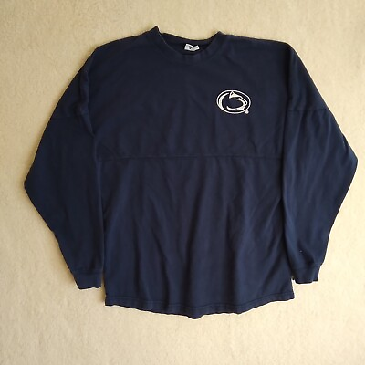 Vintage Penn State Shirt Mens Large Blue Venley Big Back Spell Out Football $13.96