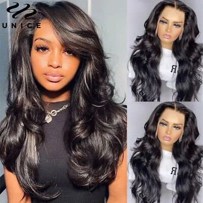 #ad Mongolian Body Wave 13x6quot; Lace Front Human Hair Wigs for Black Women Pre Plucked $232.81