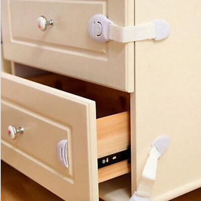 #ad 10pcs Kids Baby Child Pet Safety Locks for Proof Door Gates Cupboard Cabinet Dra $6.12