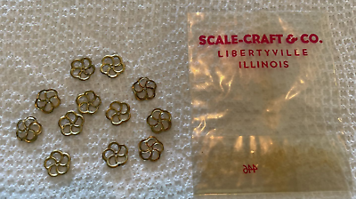 #ad Scalecraft O Scale 1:48 Brass AAR Brake Wheels 12 Count NEW Old Stock $8.99