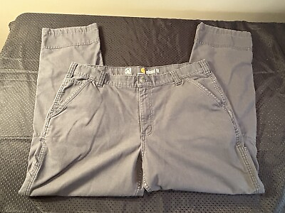 #ad Carhartt Men#x27;s Relaxed Fit Full Swing Gray Rugged Carpenter’s Work Pants 40x32 $25.00