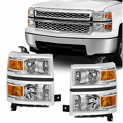 #ad Fit 2014 2015 Chevrolet Silverado 1500 Headlights Signal LeftRight REPLACE Lamp $138.69