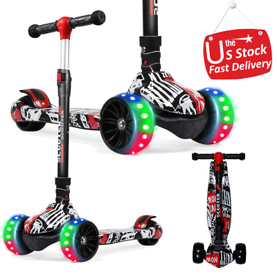 #ad Kick Scooter Lightweight 3 Wheel Foldable Kids Ride Fun Adjustable for Toddlers $50.29