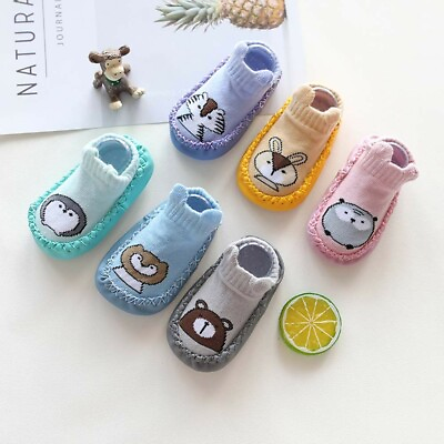 #ad 1 Pairs Newborn Baby Girl Boy Anti slip Socks Infant Toddler Slipper Shoes Boots $8.26