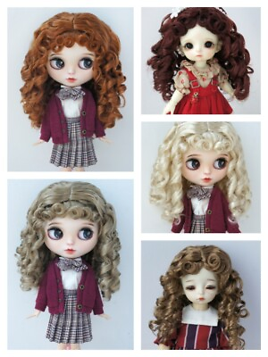 #ad JD031 1 12 1 8 1 4 1 3 Curly BJD Wig From Size 3 4 inch to 9 10inch Doll Hair $23.09