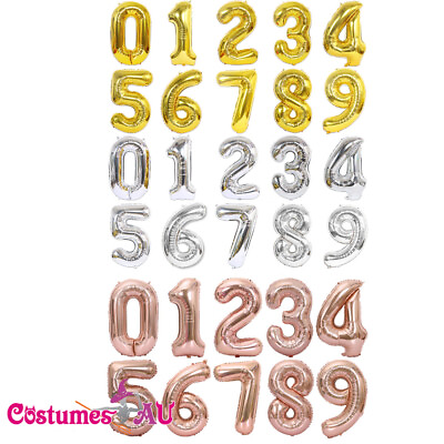 #ad 40quot; Jumbo Numbers Foil Balloon Air Inflatable Birthday Party Decorations AU $6.64