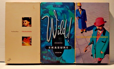 #ad Pet Shop Boys Erasure VHS Music Tapes Television Performance Live Wild $44.99